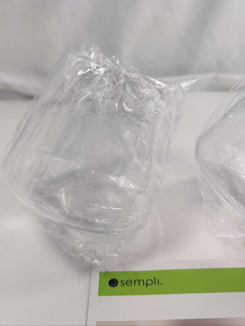 Sempli Cupa-Vino Wine Glasses Set 2 Lead-Free Crystal Stemless Aerating Swirl - Picture 4 of 6